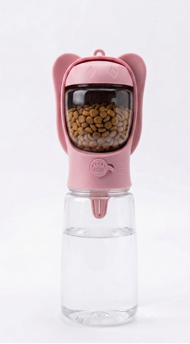 Gourde 2-en-1 rose 550 ml