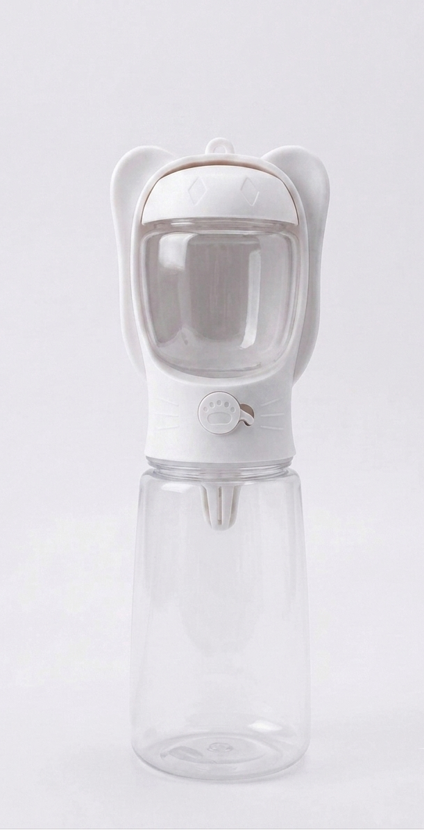 Gourde 2-en-1 blanche 550 ml