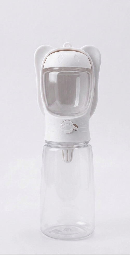 Gourde 2-en-1 blanche 550 ml