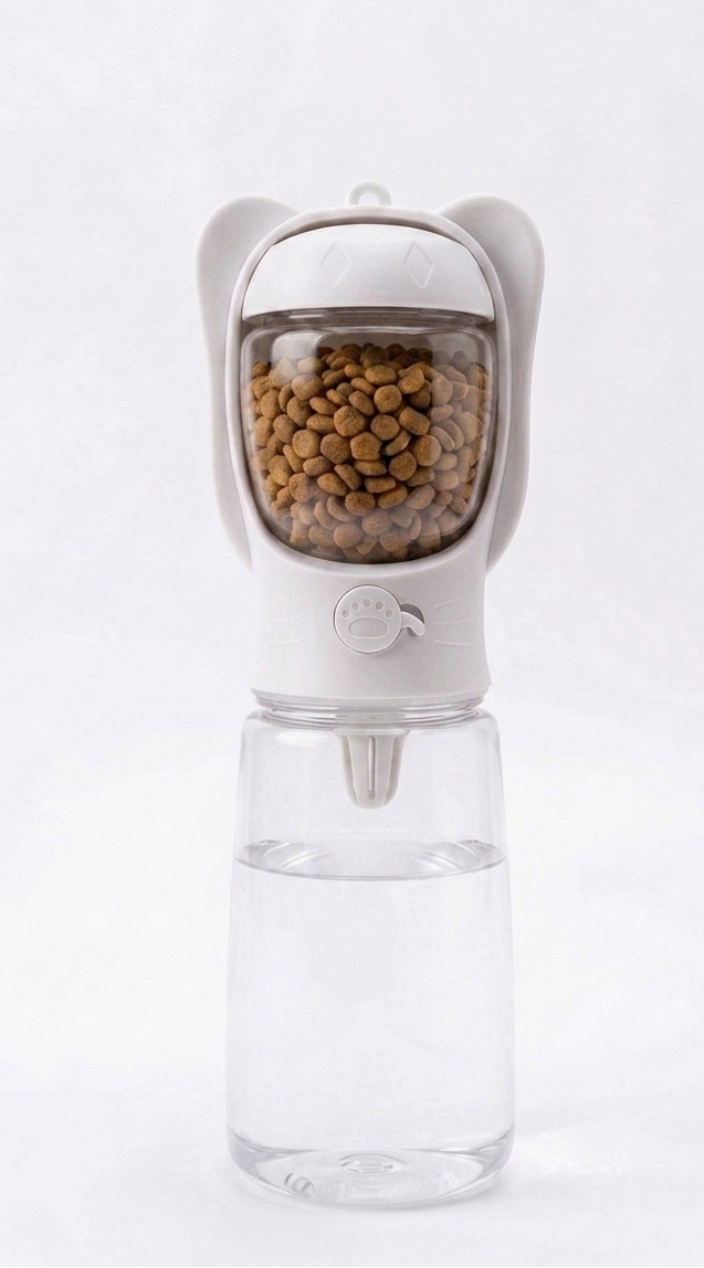Gourde 2-en-1 blanche 550 ml