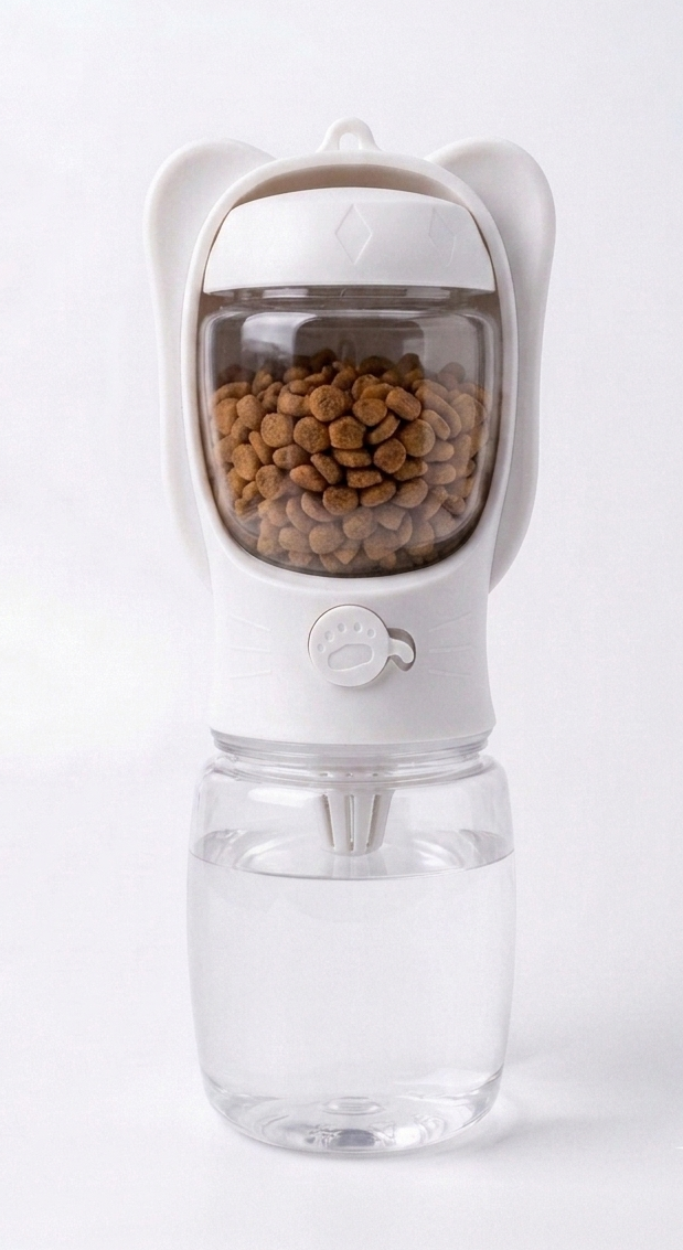 Gourde 2-en-1 blanche 350 ml