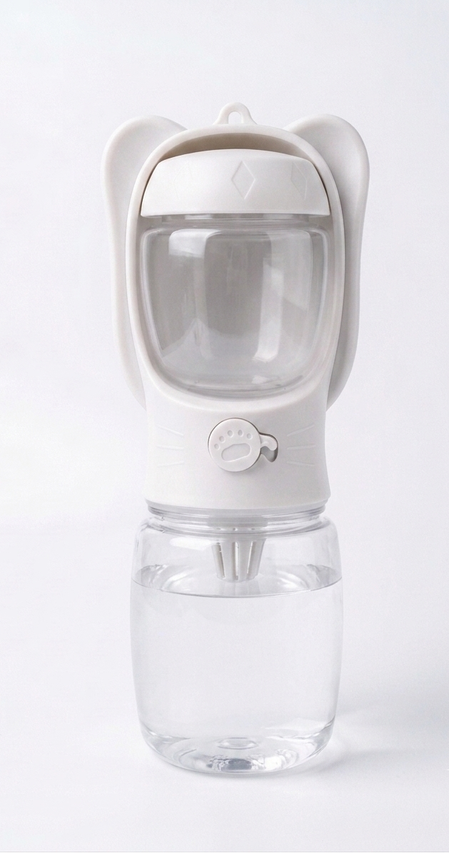 Gourde 2-en-1 blanche 350 ml