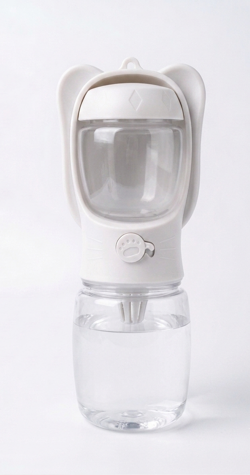 Gourde 2-en-1 blanche 350 ml